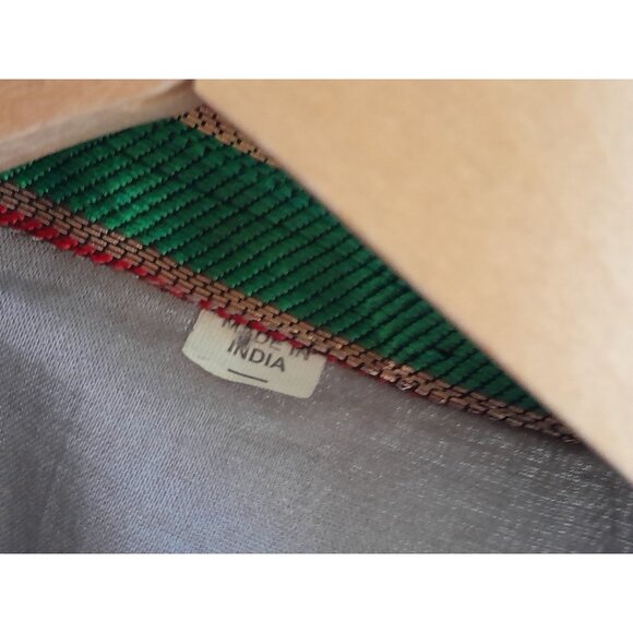 Womens Size 42/10-12 Anarkali Traditional India Bollywood Maxi Dress Gray Black - Picture 5 of 7